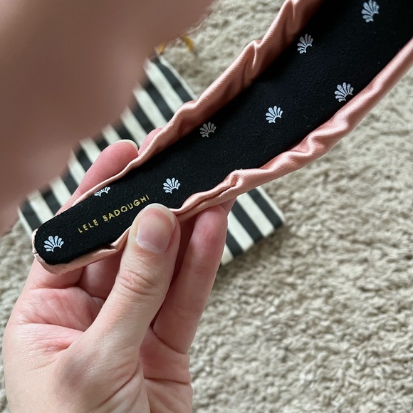 Lele Sadoughi Silk Pink Blush Headband - Picture 7 of 7